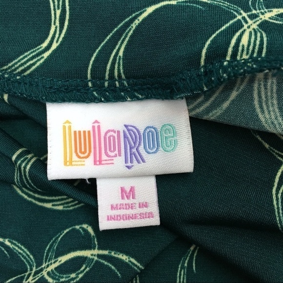 LULAROE Azure Skirt Circles Scribble Print Boho Festival Knee Length Size Medium - Picture 7 of 10